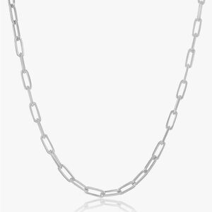 Beaux Bijoux Paperclip Chain Necklace 20” | Sterling Silver 925 14k Gold Plated